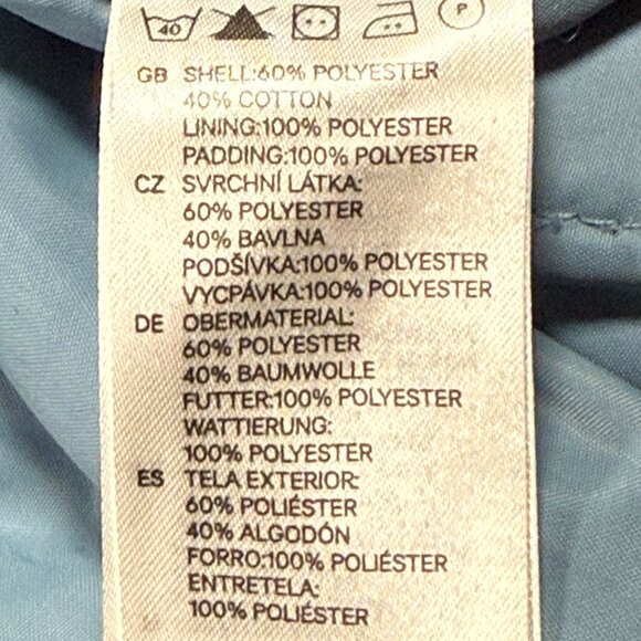 L.O.G.G Label of Graded Goods Jacket Mens Small Blue Hooded H&M Winter Puffer - Picture 4 of 11